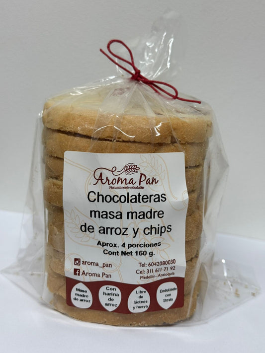 Aroma Pan Chocolateras Masa Madre de Arroz y Chips 160Gr