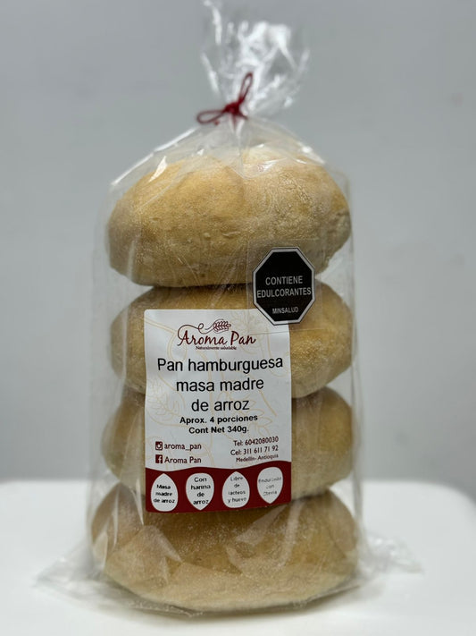 Aroma Pan Pan Hamburguesa Masa Madre de Arroz 340Gr