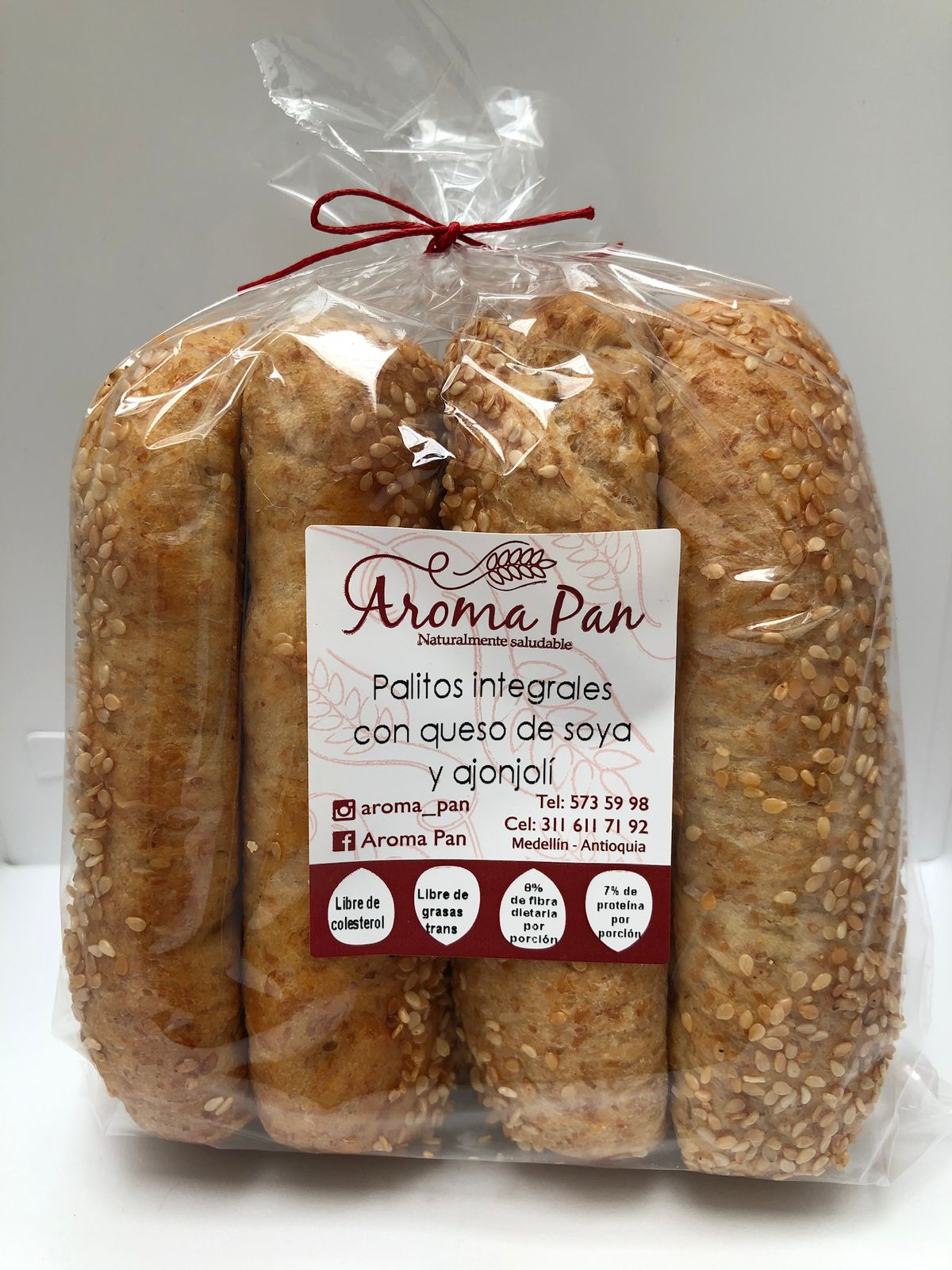 Aroma Pan Palitos Integrales con Queso y Ajonjoli Soya 260Gr